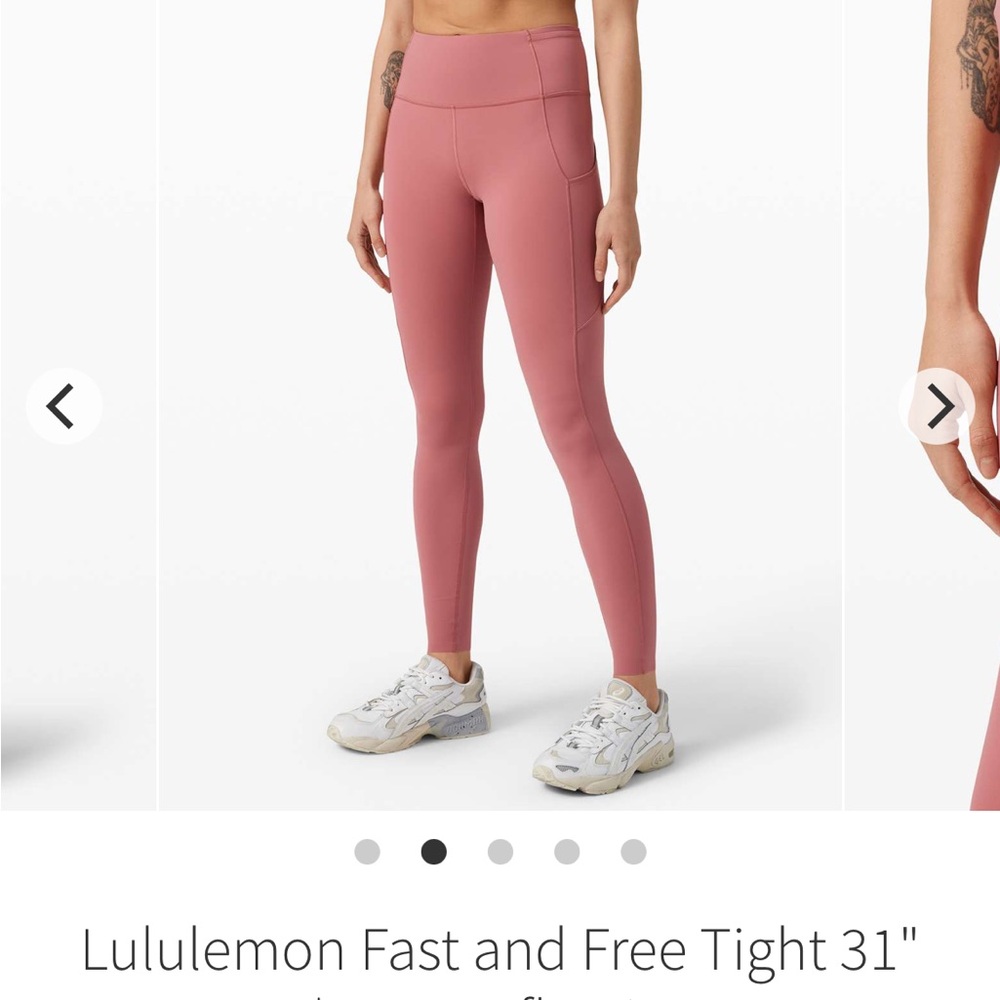 Lululemon Fast and Free leggings 31”